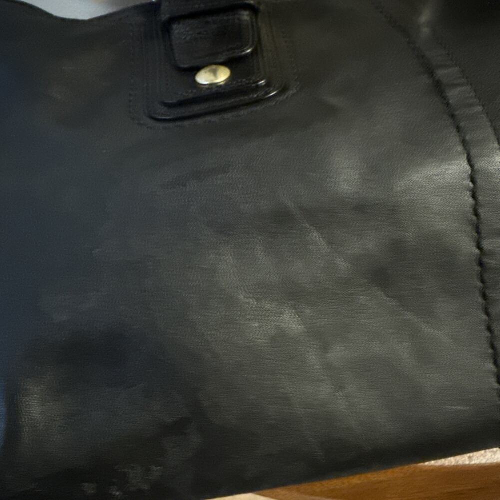 COACH Leather Satchel Bag Black Top Zip Brass Buckles A0869-11844 MRSP $275 - Picture 4 of 8